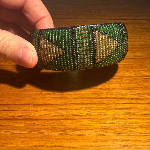 Genuine Hand Made in Africa Solid Beaded Cuff Bracelet - Picture 6 of 8